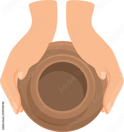 Studio worker icon cartoon vector. Pottery art. Class creative