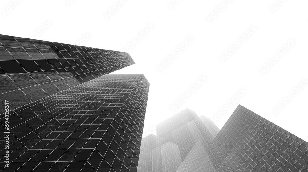 Fototapeta premium Abstract architecture building 3d rendering