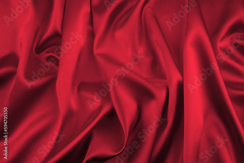 Red satin, silk, texture background.
