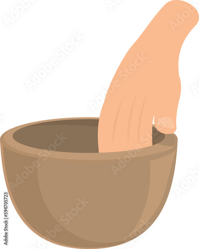 Pottery bowl icon cartoon vector. Art workshop. Studio class