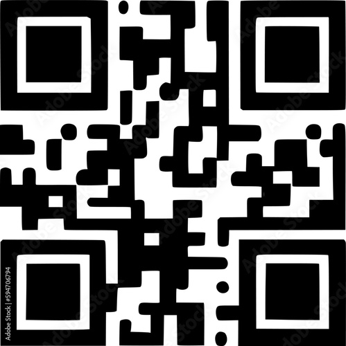 Qr code icon vector symbol design illustration