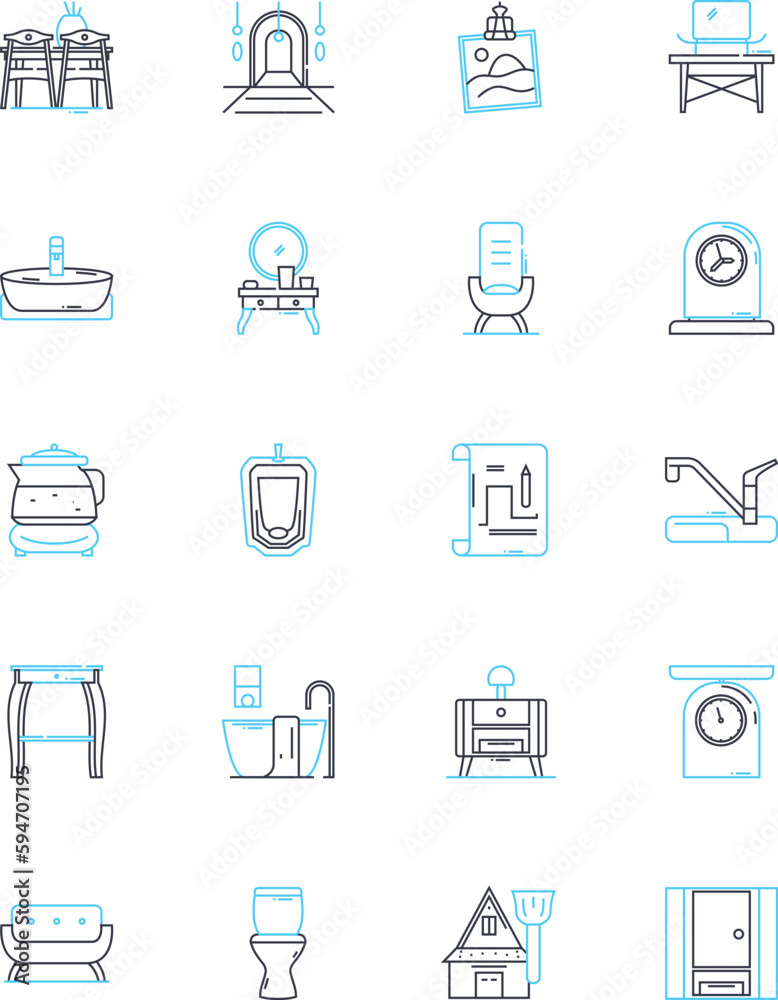 Design emporium linear icons set. Aesthetics, Creativity, Innovation, Style, Elegance, Craftsmanship, Modernity line vector and concept signs. Minimilism,Functionality,Sophistication outline Design emporium linear icons set. Aesthetics, Creativity, Innovation, Style, Elegance, Craftsmanship, Modernity line vector and concept signs. Minimilism,Functionality,Sophistication outline
