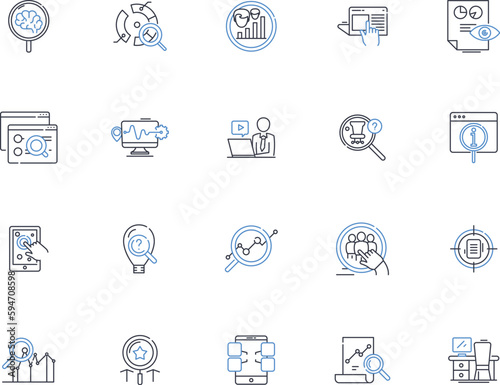 Back-and-forth line icons collection. Communication, Reciprocation, Exchange, Dialogue, Discussion, Interaction, Debate vector and linear illustration. Negotiation,Parley,Diplomacy outline signs set