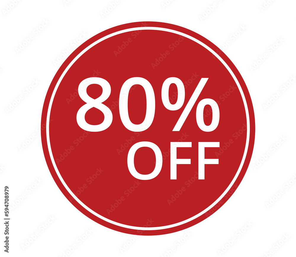 80% of discount. Discount price. Special offer discount.The concept of the social network.Vector illustration. 80% of discount. Discount price. Special offer discount.The concept of the social network.Vector illustration.