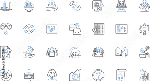 Day trading line icons collection. Volatility, Risk, Strategy, Momentum, Charting, Profit, Loss vector and linear illustration. Trend,Scalping,Psychology outline signs set