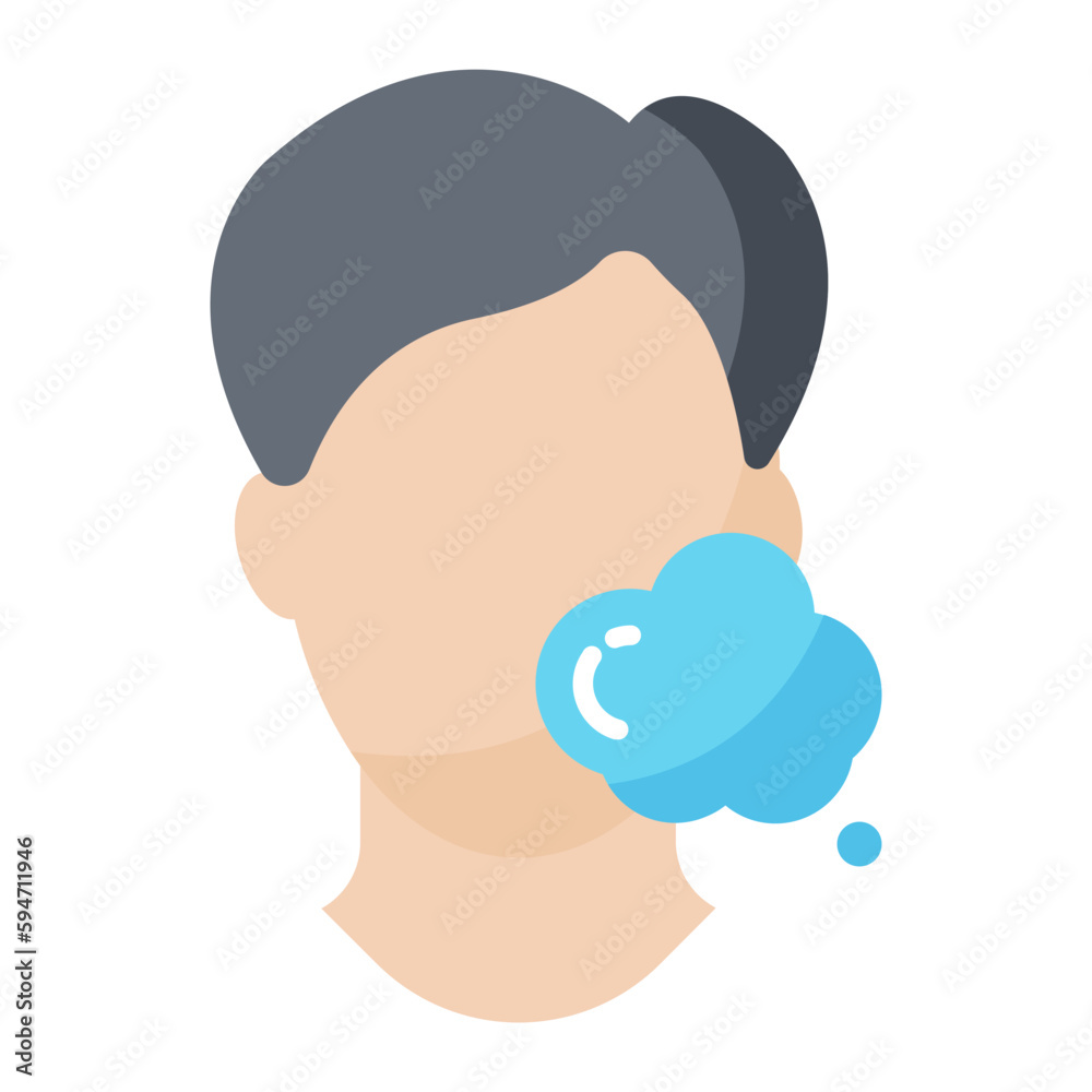 Clean Face Flat Icon