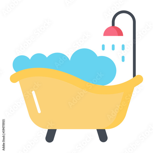 Bathtub Flat Icon