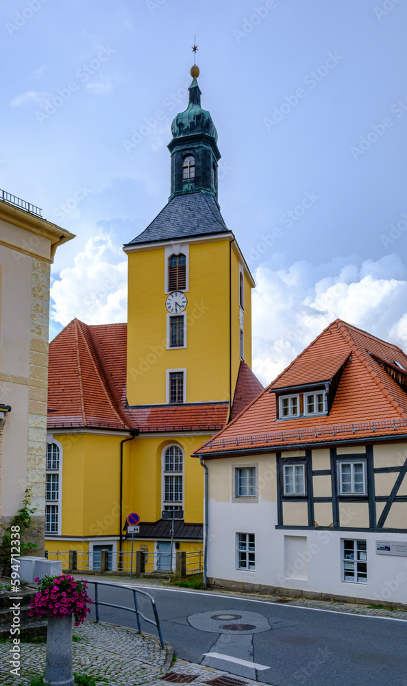 Town church of Hohnstein, Saxon Switzerland, Saxony, Germany, Europe.