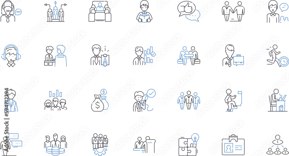Administrator and calling line icons collection. Dialing, Supervision, Managing, Delegating, Coordination, Communication, Multitasking vector and linear illustration. Organization,Direction Administrator and calling line icons collection. Dialing, Supervision, Managing, Delegating, Coordination, Communication, Multitasking vector and linear illustration. Organization,Direction