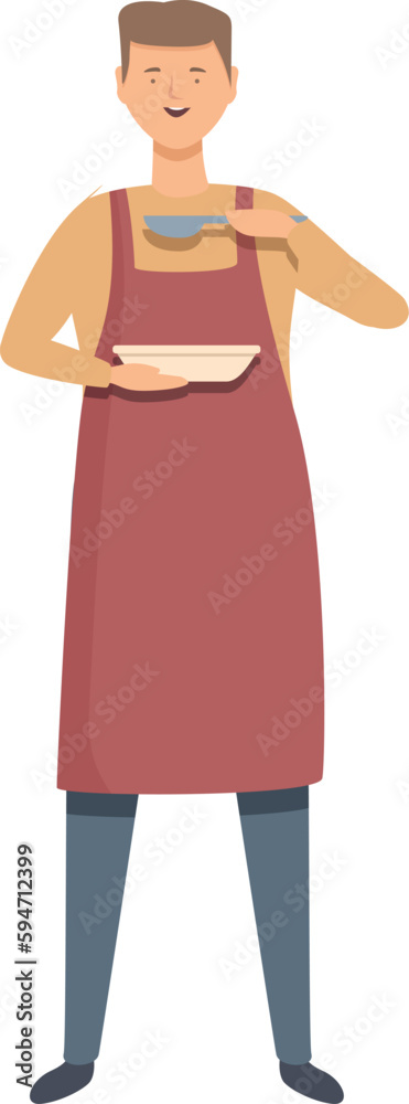 Healthy home food icon cartoon vector. Family cook. Dinner meal Healthy home food icon cartoon vector. Family cook. Dinner meal