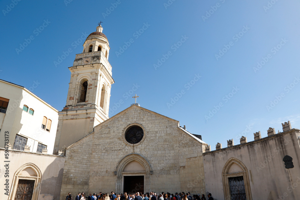 Fototapeta premium chiesa di Monserrato (Ca) Italia , durante un evento religioso .
