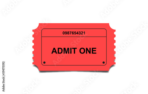 Red entrance ticket