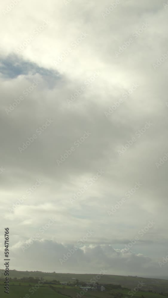 Dramatic skies of Ireland in autumn - time-lapse footage. Vertical video. Dramatic skies of Ireland in autumn - time-lapse footage. Vertical video.