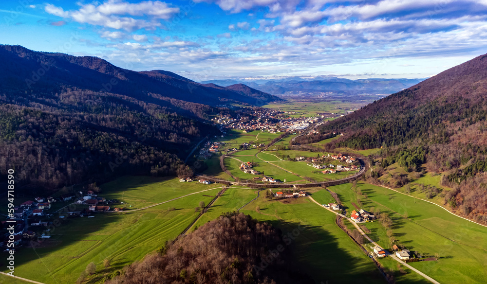 Fototapeta premium landscape with mountains