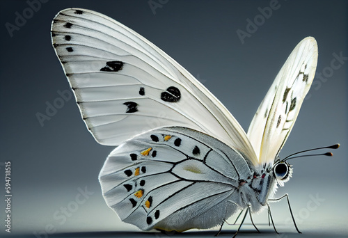 Beautiful photo Madeiran large white butterfly concept, contemporary natural and mood social background. Generative AI technology.	
 photo