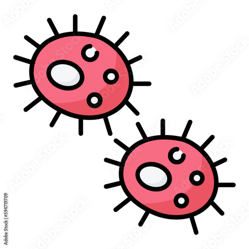 Germs Line Color Icon
