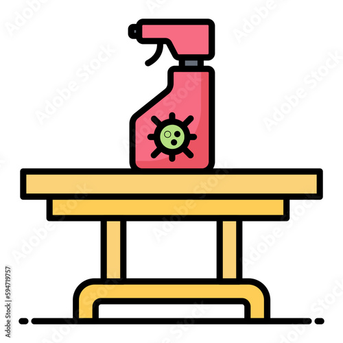 Sanitizer Line Color Icon