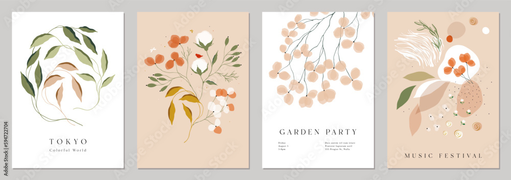 custom made wallpaper toronto digitalFloral abstract art templates. Decorative flowers, leaves and twigs. For invitation, flyer, poster, wedding and birthday card, banner, brochure, email header, post in social networks, advertising.