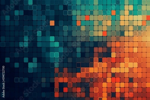 pattern of small squares or pixels, digital screen or display design. generative AI