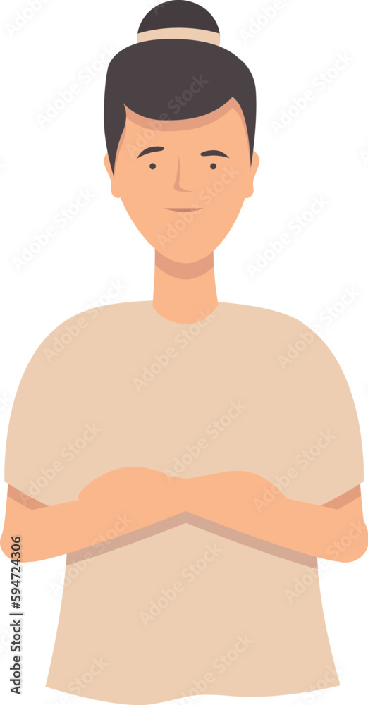 Fototapeta premium Waiting icon cartoon vector. Person language. Woman character