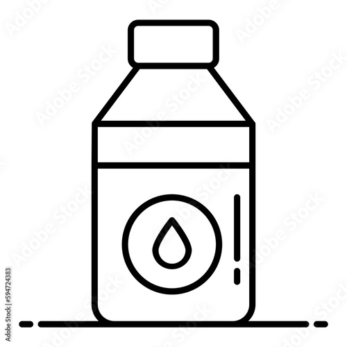 Distilled Water Thin Line Icon