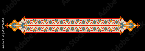 Embroidery Cross Stitch. Ethnic Patterns. Pixel Horizontal Seamless Vector. Geometric Ethnic Indian pattern. Native Ethnic pattern. Cross Stitch Border. Texture Textile Fabric Clothing Knitwear print. photo
