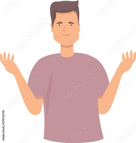 Why so loud icon cartoon vector. Talk person. Man character