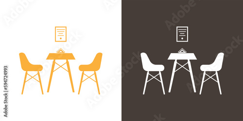 Restaurant icon. Furniture and interior design. Vector icon. Flat design style.