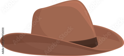 Cowboy hat clothing icon cartoon vector. Western rancher. Costume wild