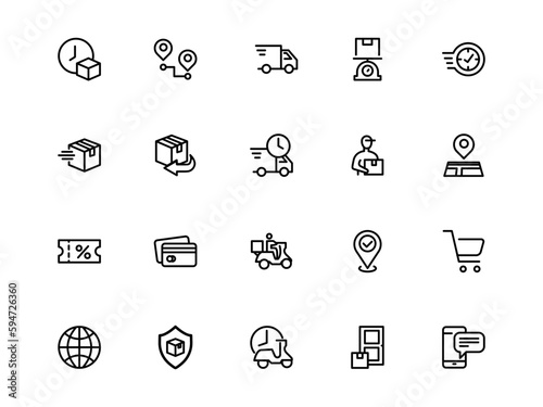 vector icon delivery costumer service