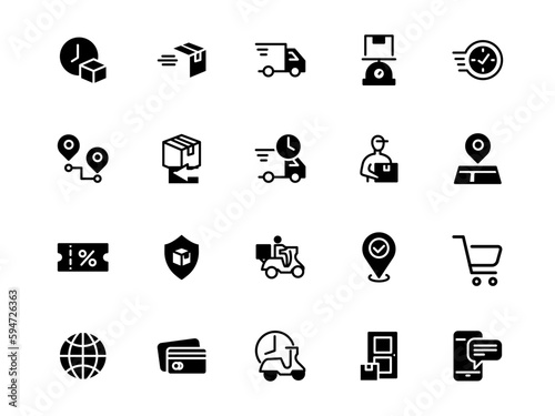 vector icon delivery costumer service