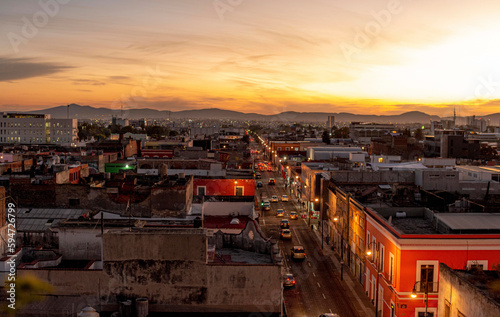 Puebla Mexico Night Cityscape