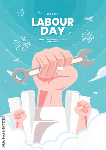 Labour day concept illustration