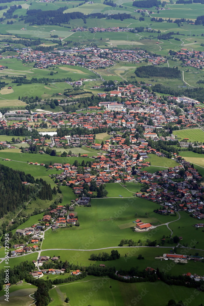 View of Pfronten in the Allgäu region