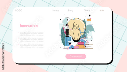 Idea web banner or landing page. Creative innovations or solutions