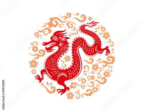 Dragon, Chinese New Year, Traditional Chinese Dragon character © Marina Zlochin