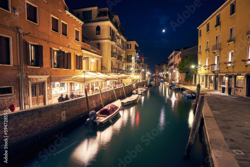Beautiful narrow canal with silky water in Venice © Ryzhkov Oleksandr