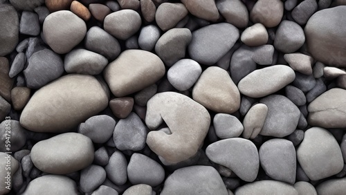 River rocks. Pebbles on the bank of the river. Wallpaper  background.