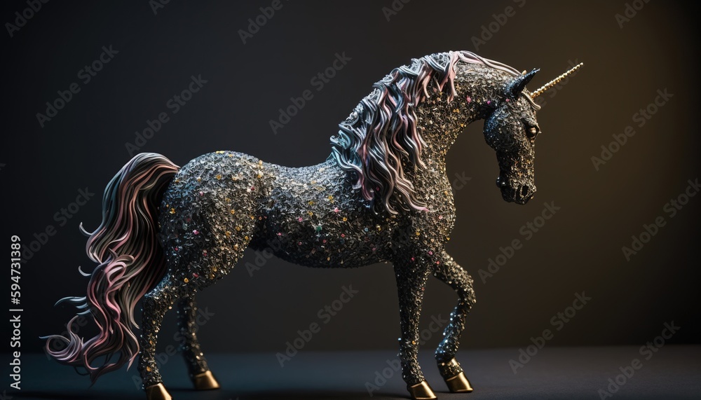 rare horse in 4k, abstract beautiful horse image, generative ai