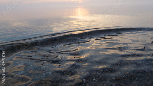 Dramatic Blue Orange Abstract Sunrise Over The Water