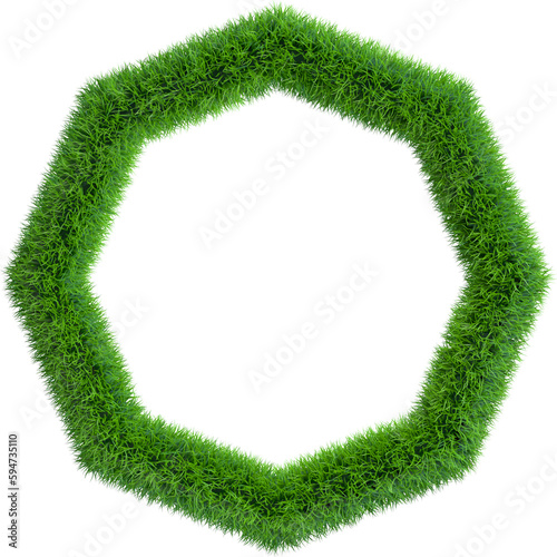 Grass frame in form of octa...