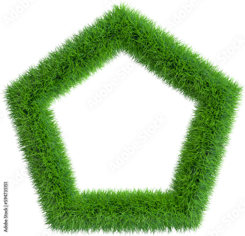 Grass frame in form of pent...