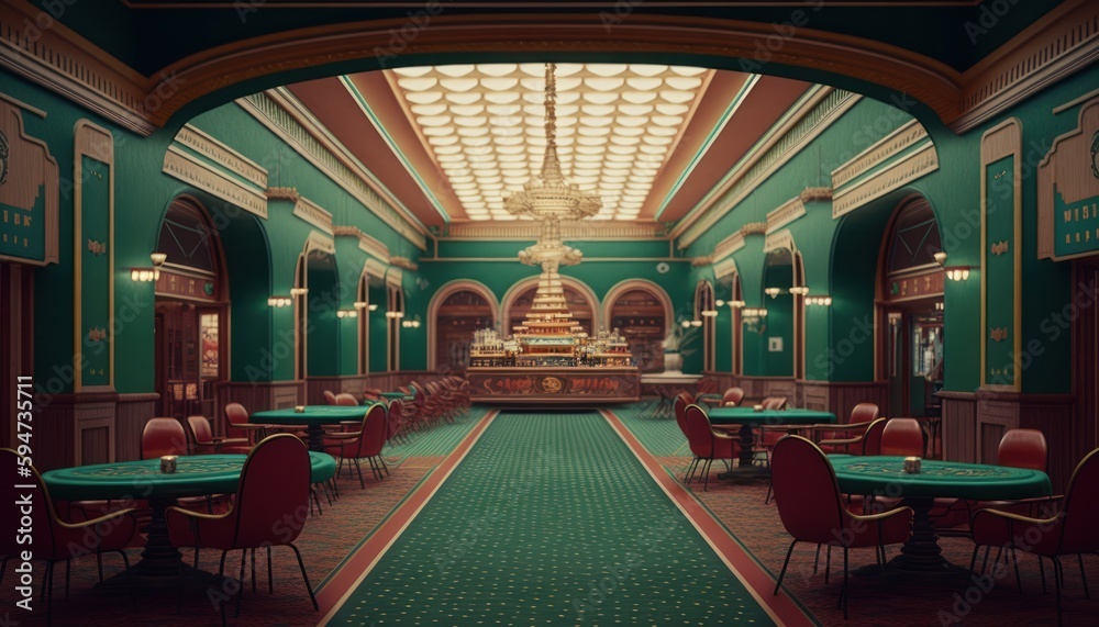 Obraz premium Retro casino background generative ai