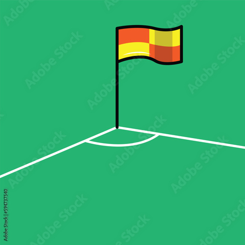 soccer ball with flag