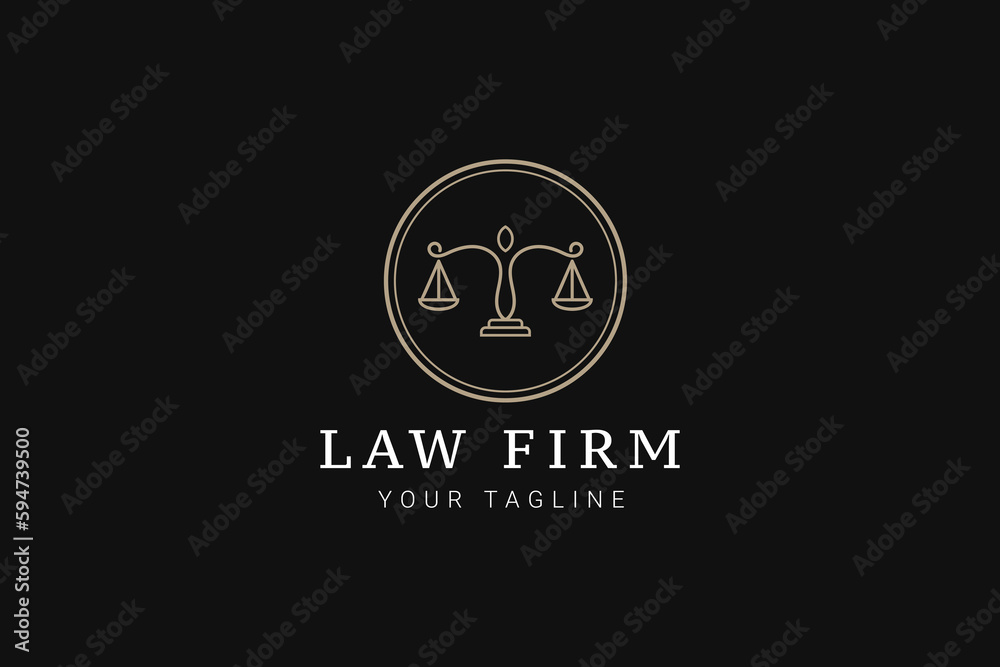 law pillar logo vector icon illustration