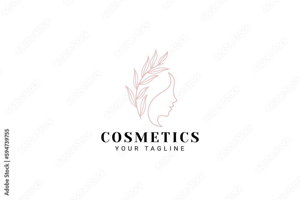 cosmetics logo vector icon illustration cosmetics logo vector icon illustration