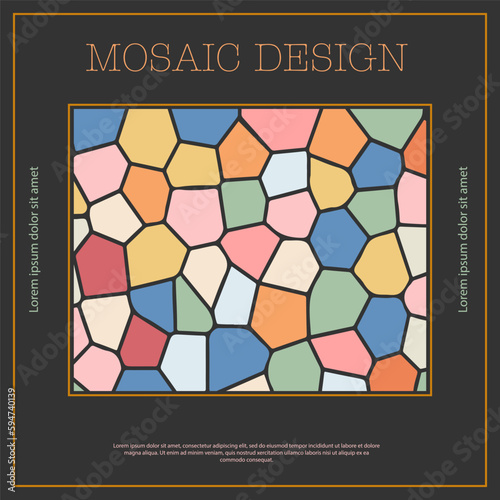 Abstract masaika. Template for the design of a cover, book, poster, banner. The idea of interior design, prints and decorations