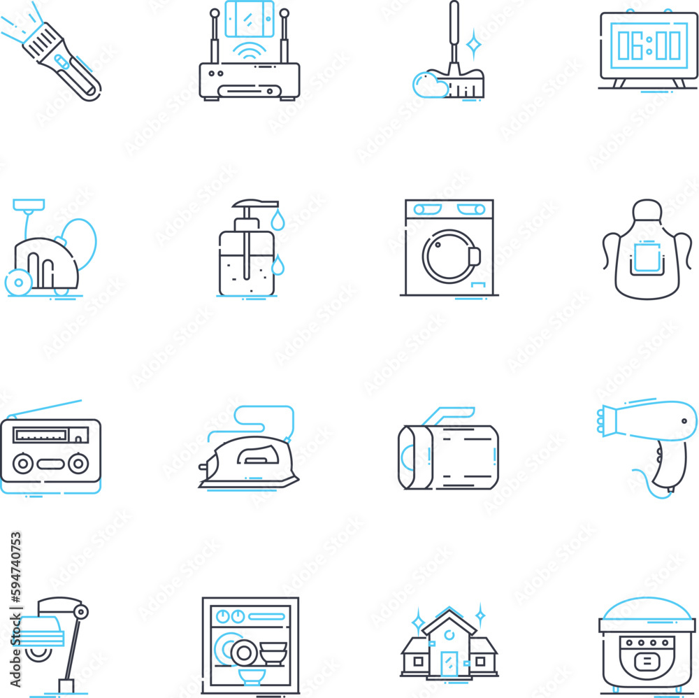 Cabinet design linear icons set. Efficient, Ergonomic, Customized, Stylish, Contemporary, Classic, Timeless line vector and concept signs. Functional,Aesthetic,Modular outline illustrations Cabinet design linear icons set. Efficient, Ergonomic, Customized, Stylish, Contemporary, Classic, Timeless line vector and concept signs. Functional,Aesthetic,Modular outline illustrations