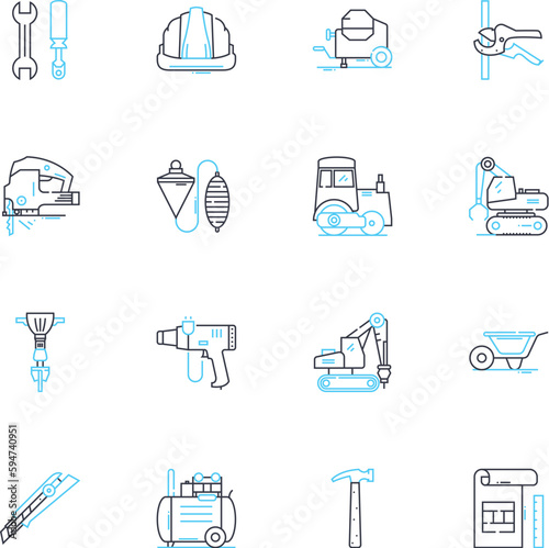 Tourism sector linear icons set. Hospitality, Adventure, Culture, Nature, Sightseeing, Attractions, Destination line vector and concept signs. Vacation,Leisure,Experience outline illustrations