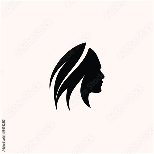 Beauty hair fashion vector concept